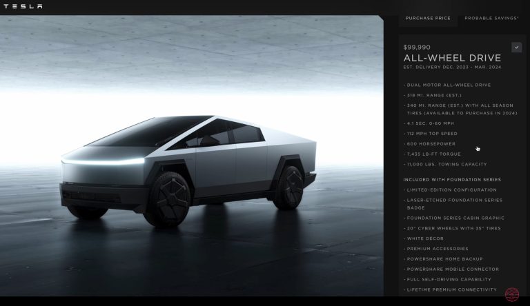 Tesla order configurator revealed for 'Foundation Series' Cybertruck