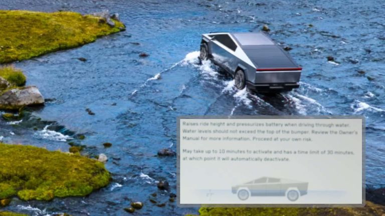 The Tesla Cybertruck’s Wade Mode Uses Air From The Suspension To Protect The Battery