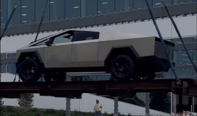Tesla Cybertruck makes surprise appearance ahead of shareholder meeting