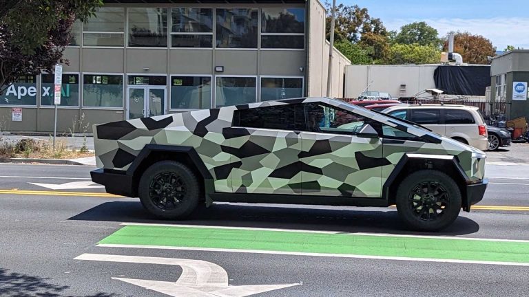 Watch Tesla Cybertruck's High-Speed Fly-By Near Palo Alto, California